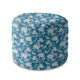 Okrúhly puf na nohy Blue Water Lily-Velvet