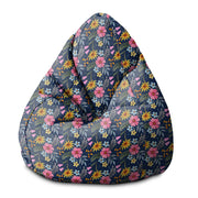 Pearshape Pouf Spring Flowers-M-Oxford