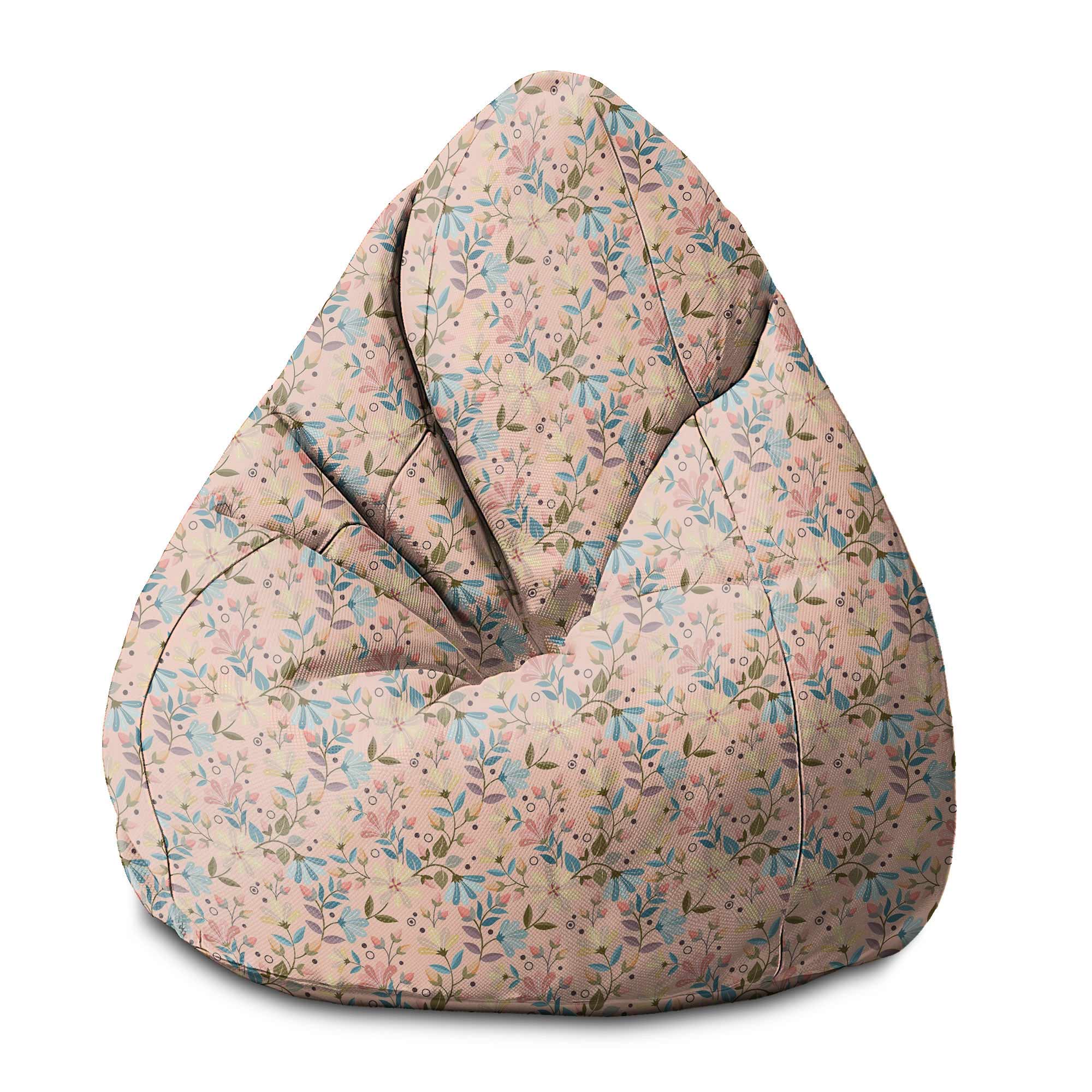 Puf Pearshape Morning Flowers-S-Oxford