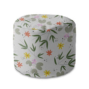 Okrúhly puf na nohy Flower Doodling-Velvet