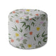 Okrúhly puf na nohy Flower Doodling-Velvet