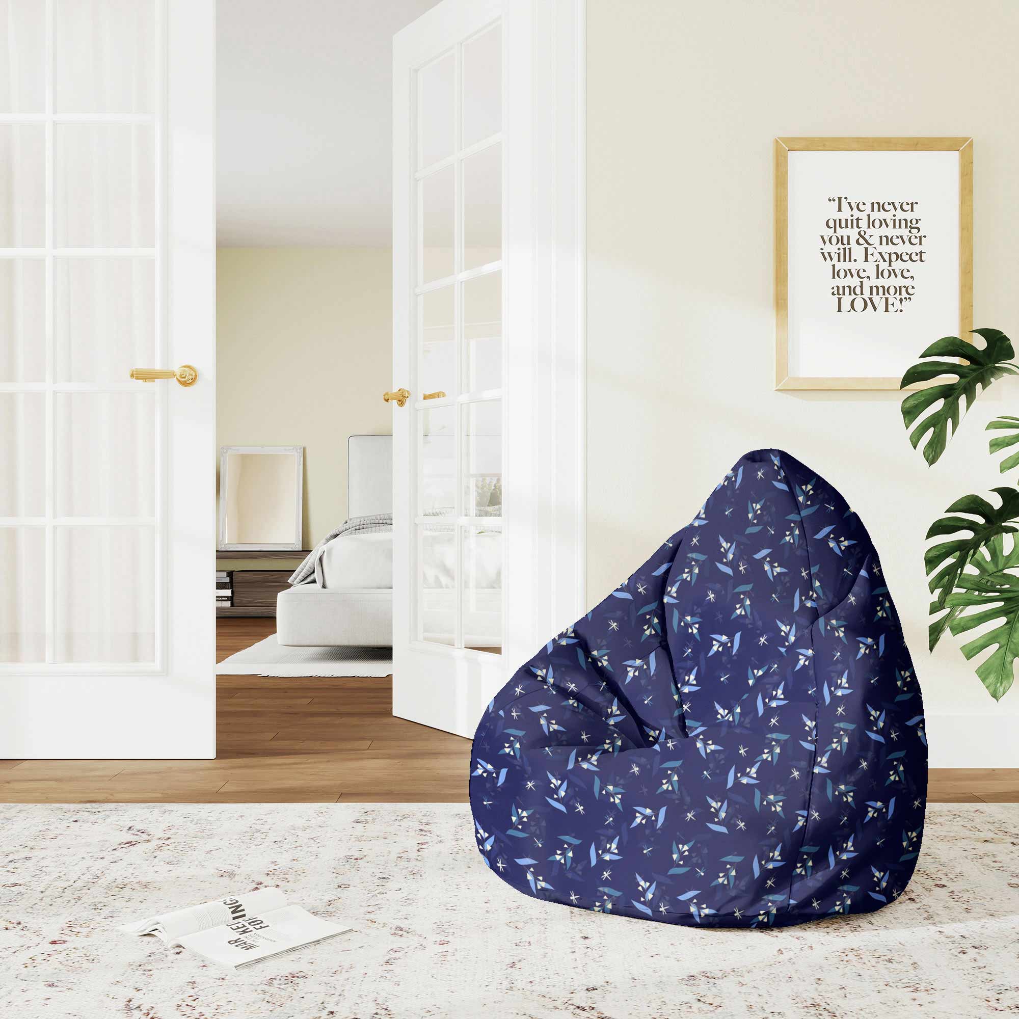 Puf Pearshape Moon Flowers-S-Oxford