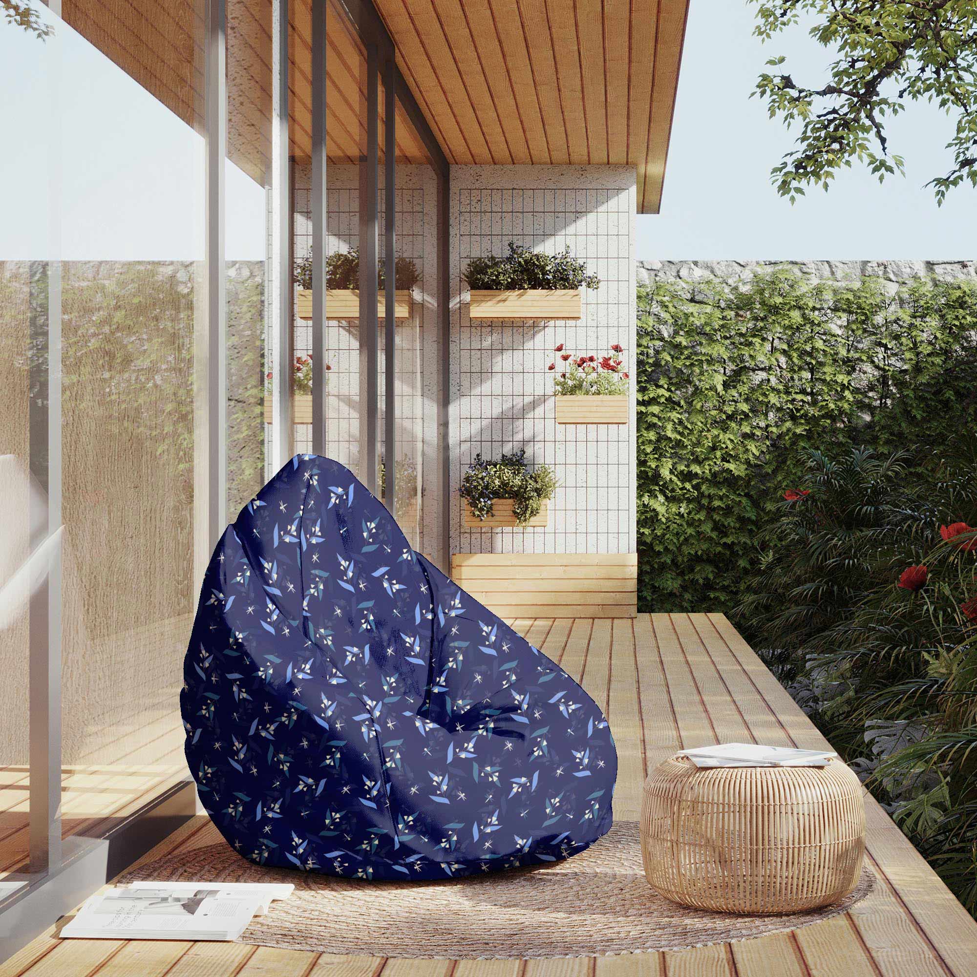 Puf Pearshape Moon Flowers-S-Oxford