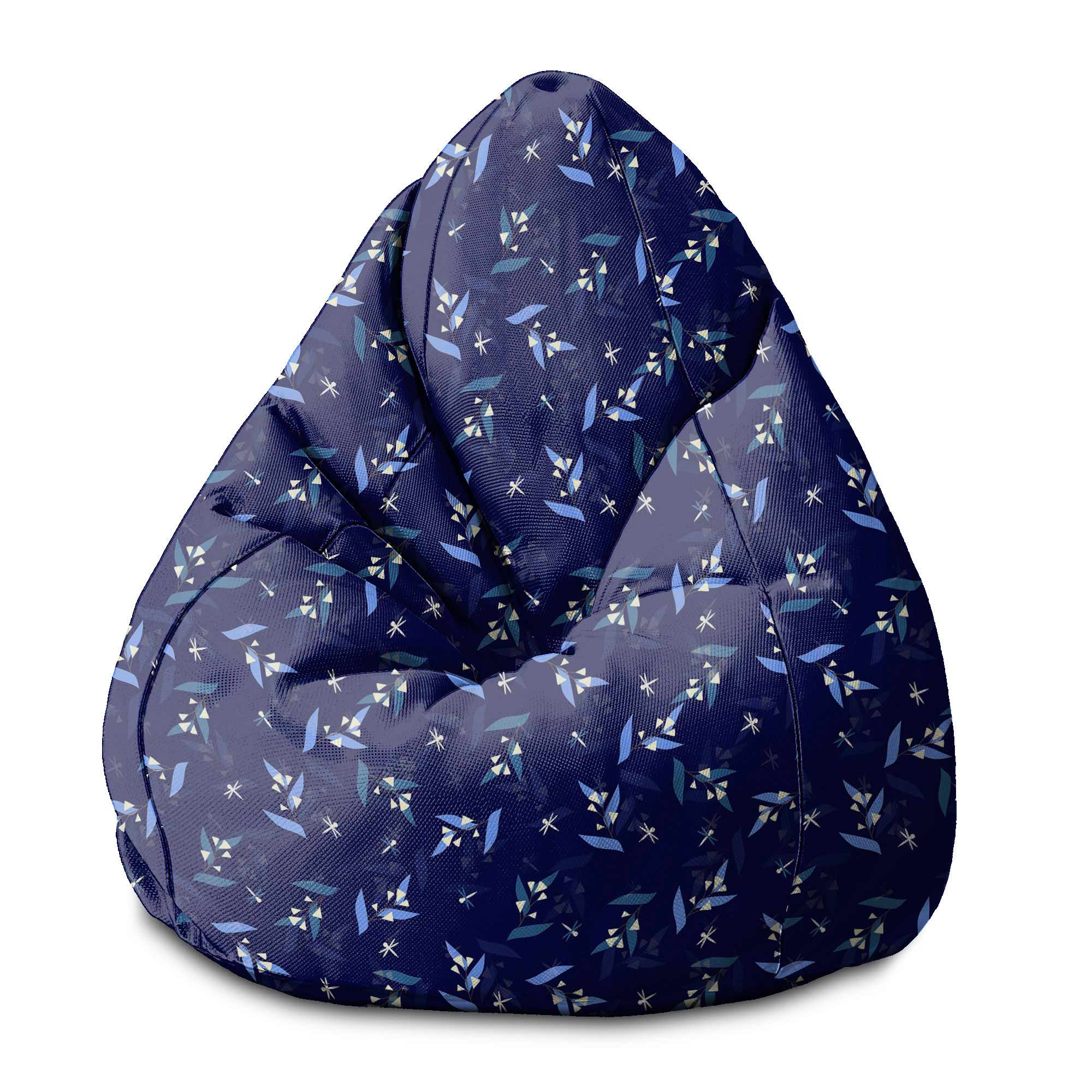 Puf Pearshape Moon Flowers-S-Velvet