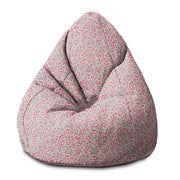 Pearshape Pouf Small Pink Flowers-S-Velvet