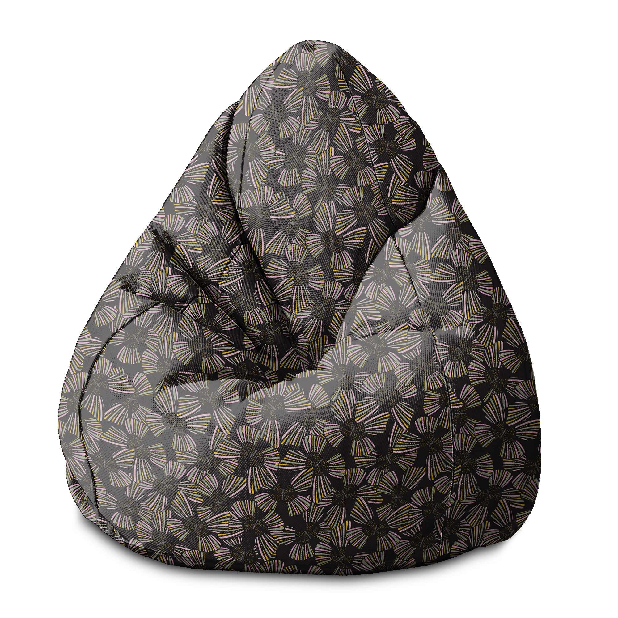 Puf Pearshape Moderný Abstraktný Vzor-M-Oxford