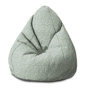 Puf Pearshape Lúka s drobnými bielymi kvetmi-M-Zamat