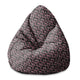 Puf Pearshape Pink Flowers Pattern-M-Velvet