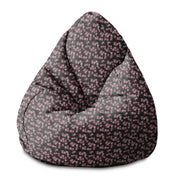 Puf Pearshape Ružový kvetinový vzor
