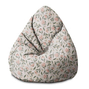 Pear-shaped Pouf Peach Tones Flowers-M-Velvet