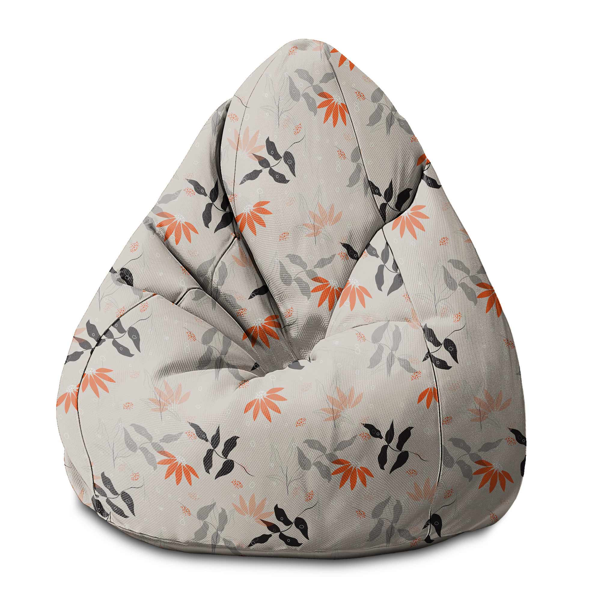 Puf Pearshape Autumn Flowers-S-Velvet
