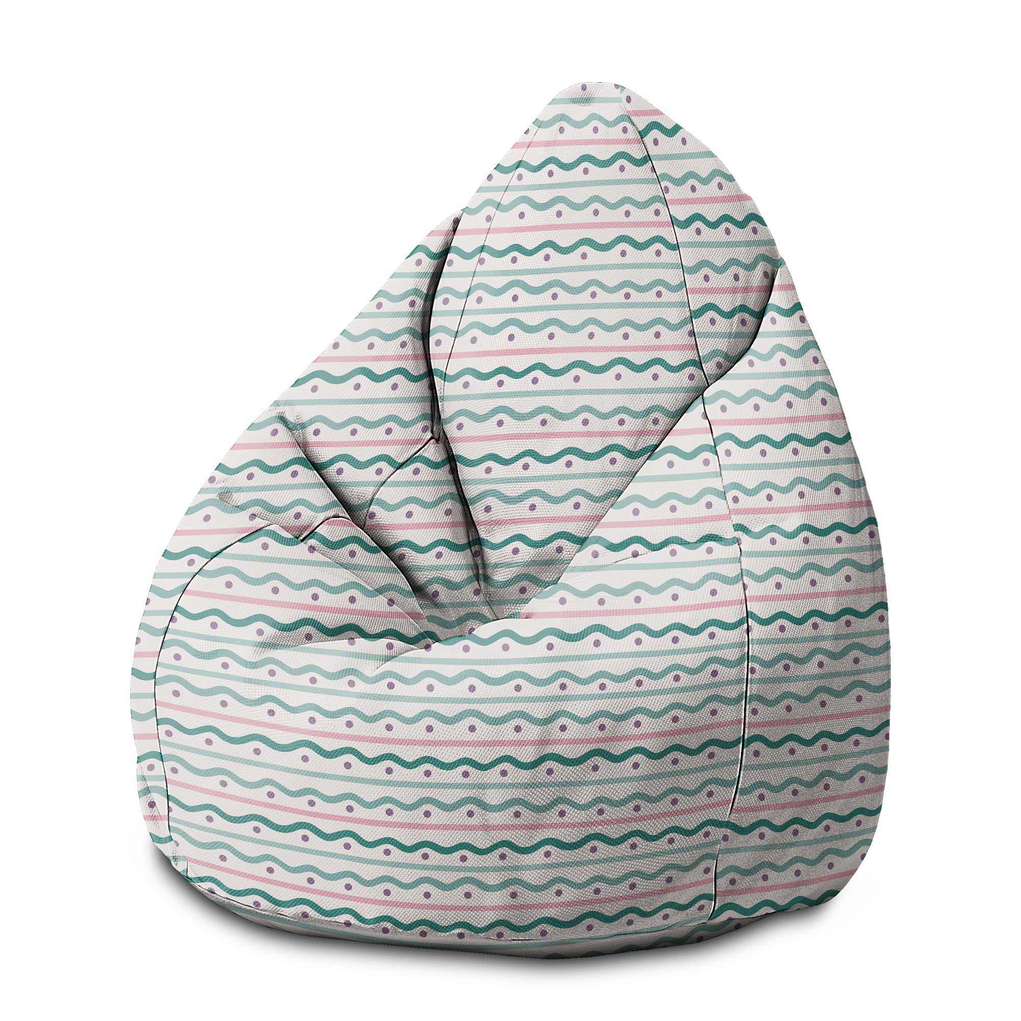 Puf Pearshape Lines and Dots-M-Oxford