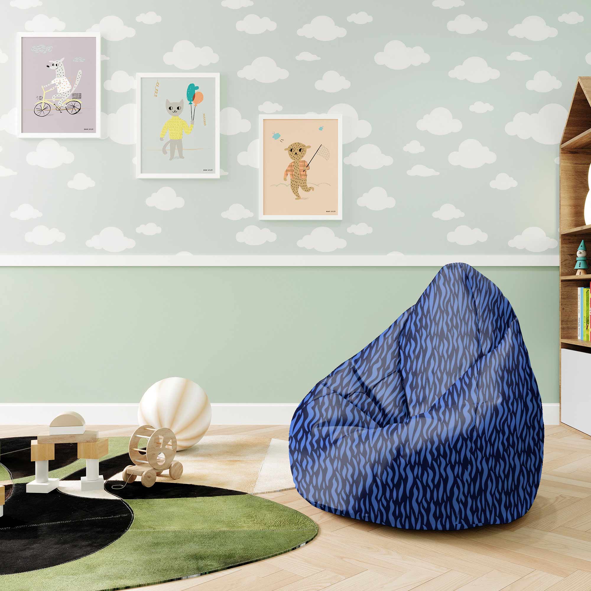 Puf Pearshape Vlny na-M-Zamat