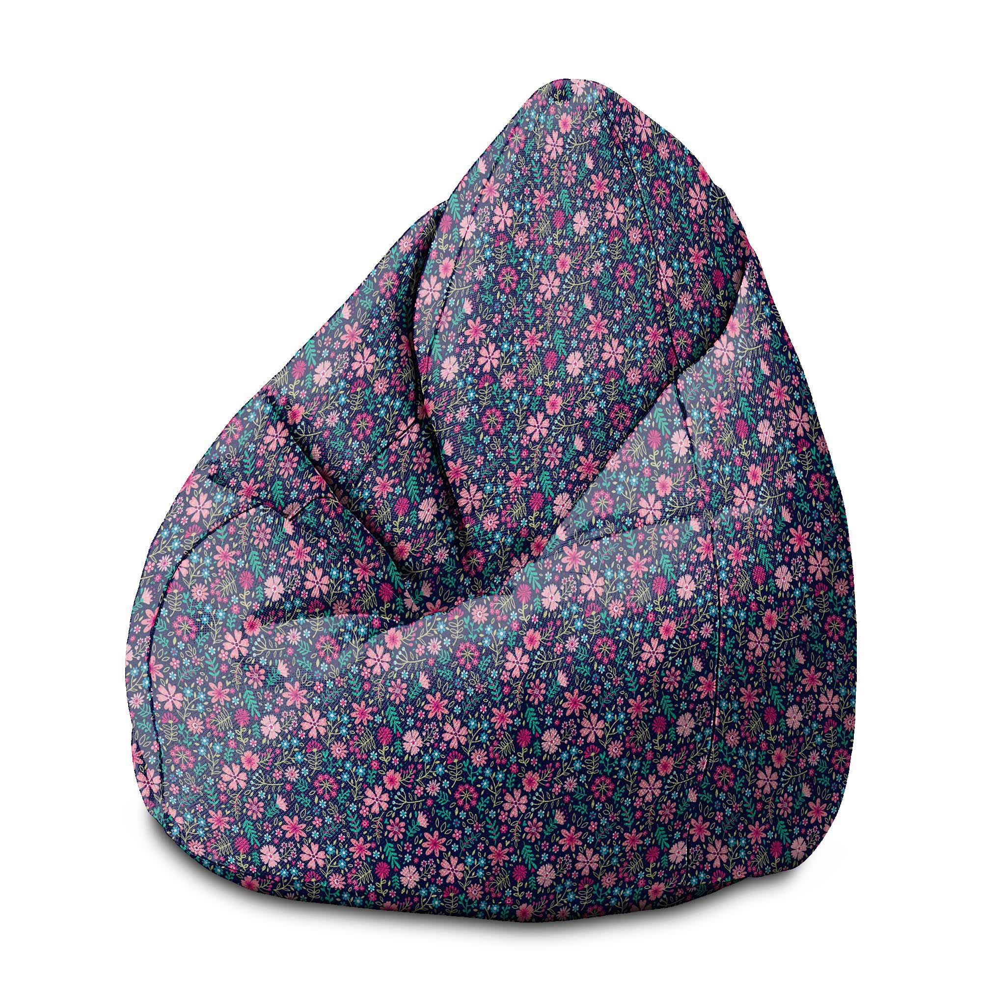 Puf Pearshape Ružová lúka