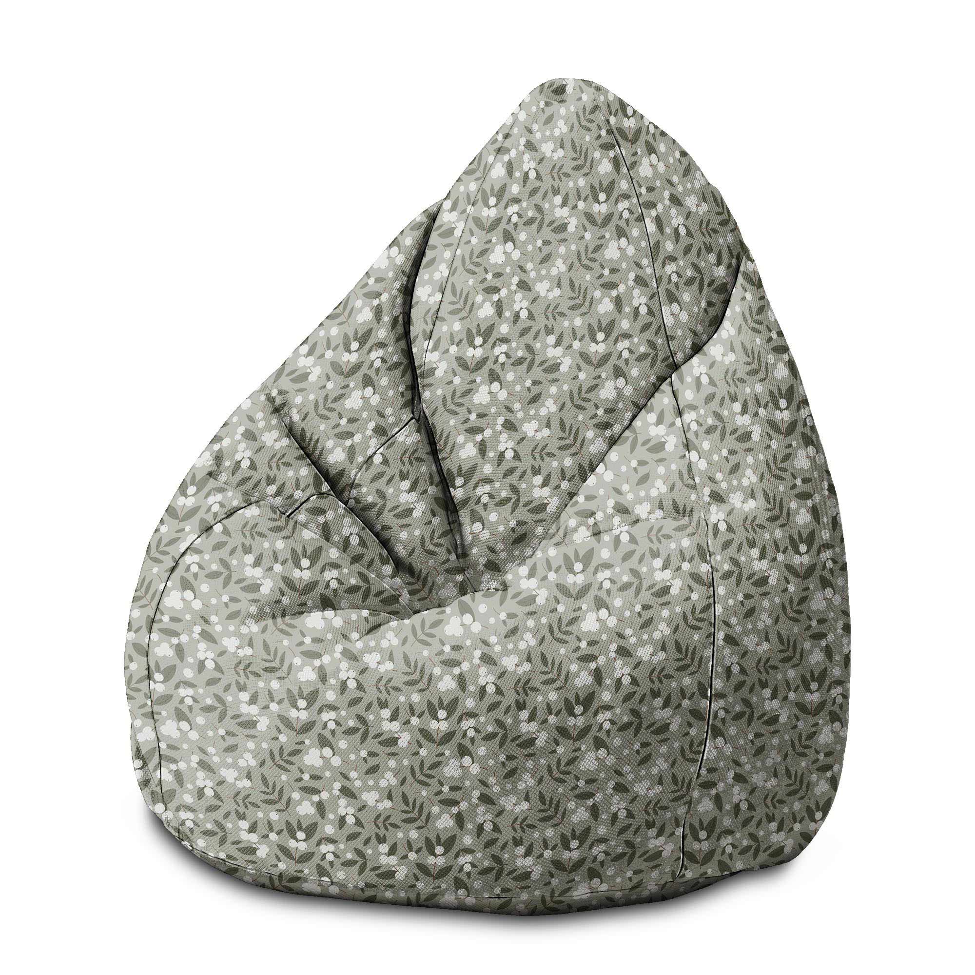Puf Pearshape Biele bobule na olivách
