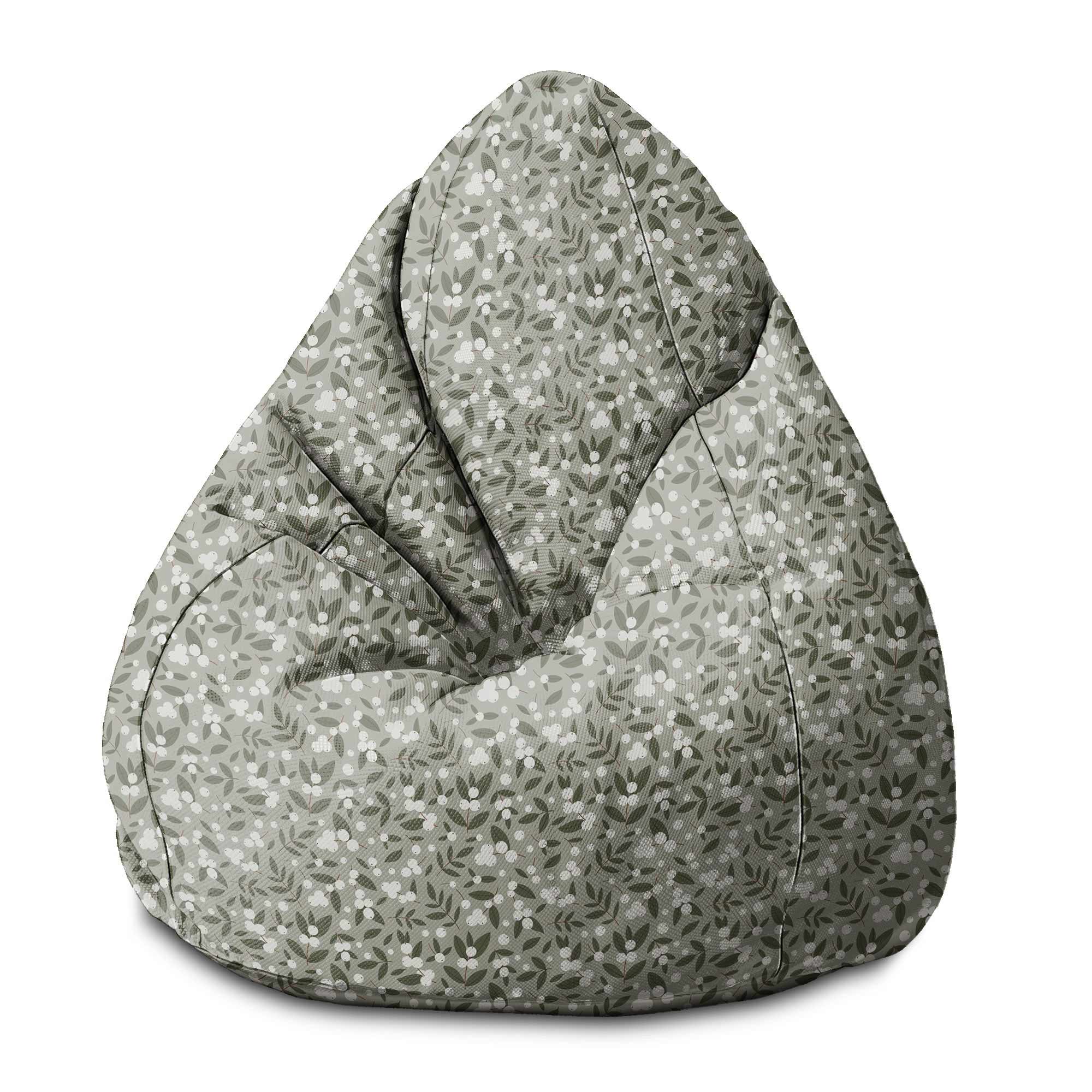 Puf Pearshape Biele bobule na olivách