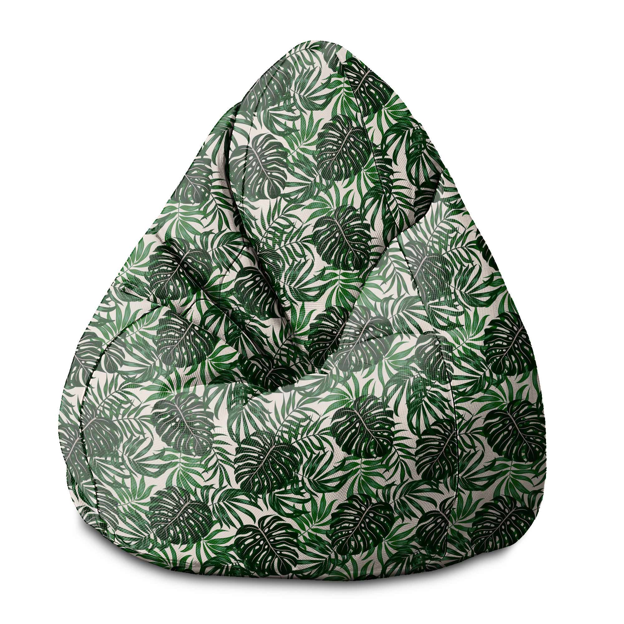 Puf Pearshape Vzor tropických listov