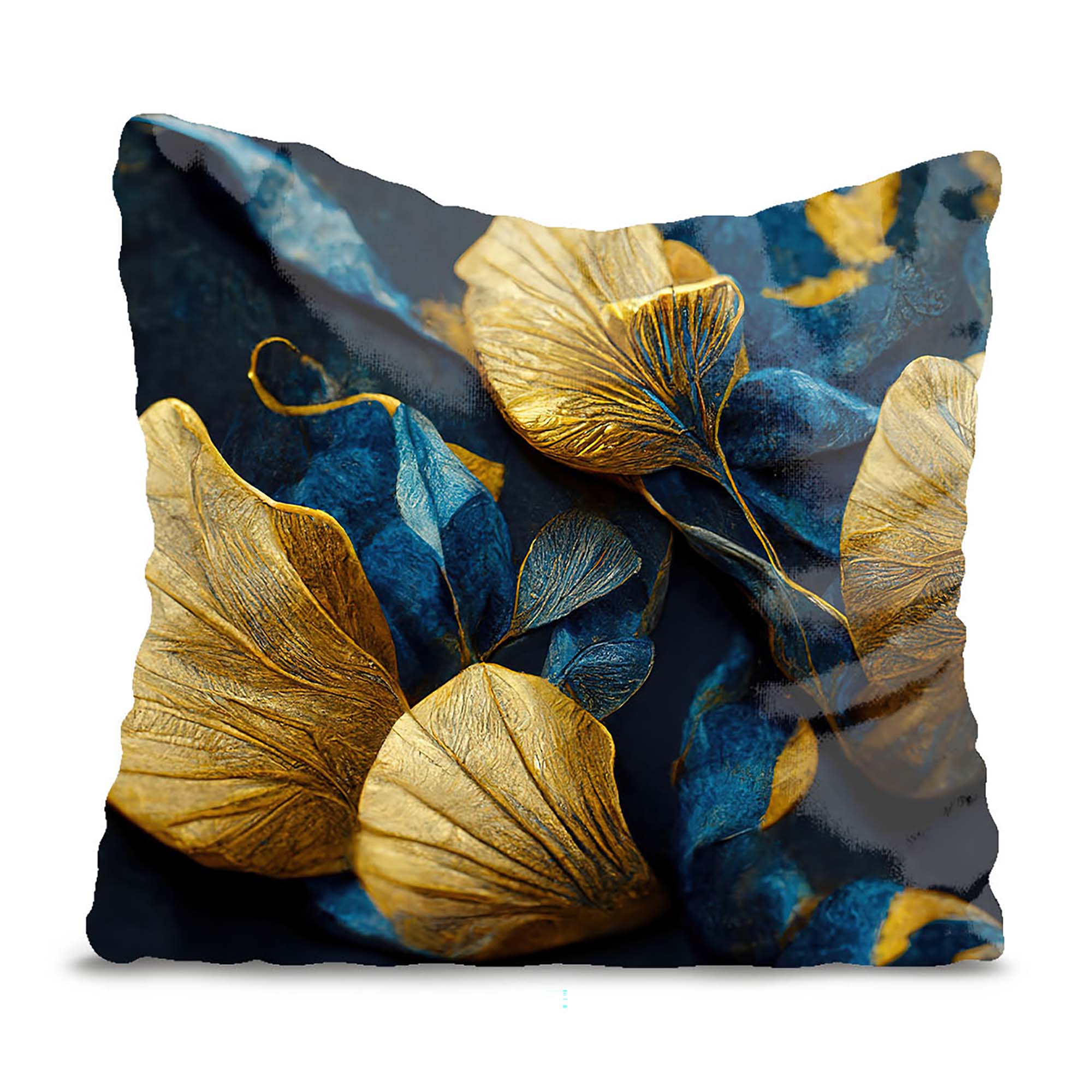 Vankúš Luxury Blue Leaves