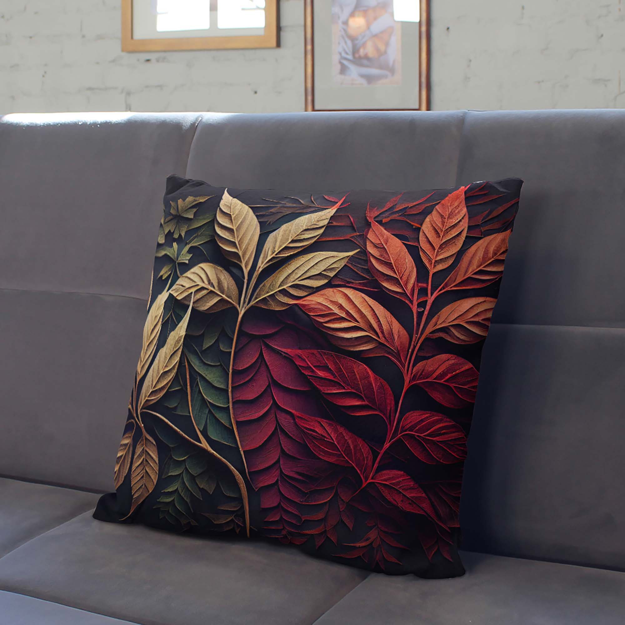 Autumn Leaves Pillow-Oxford