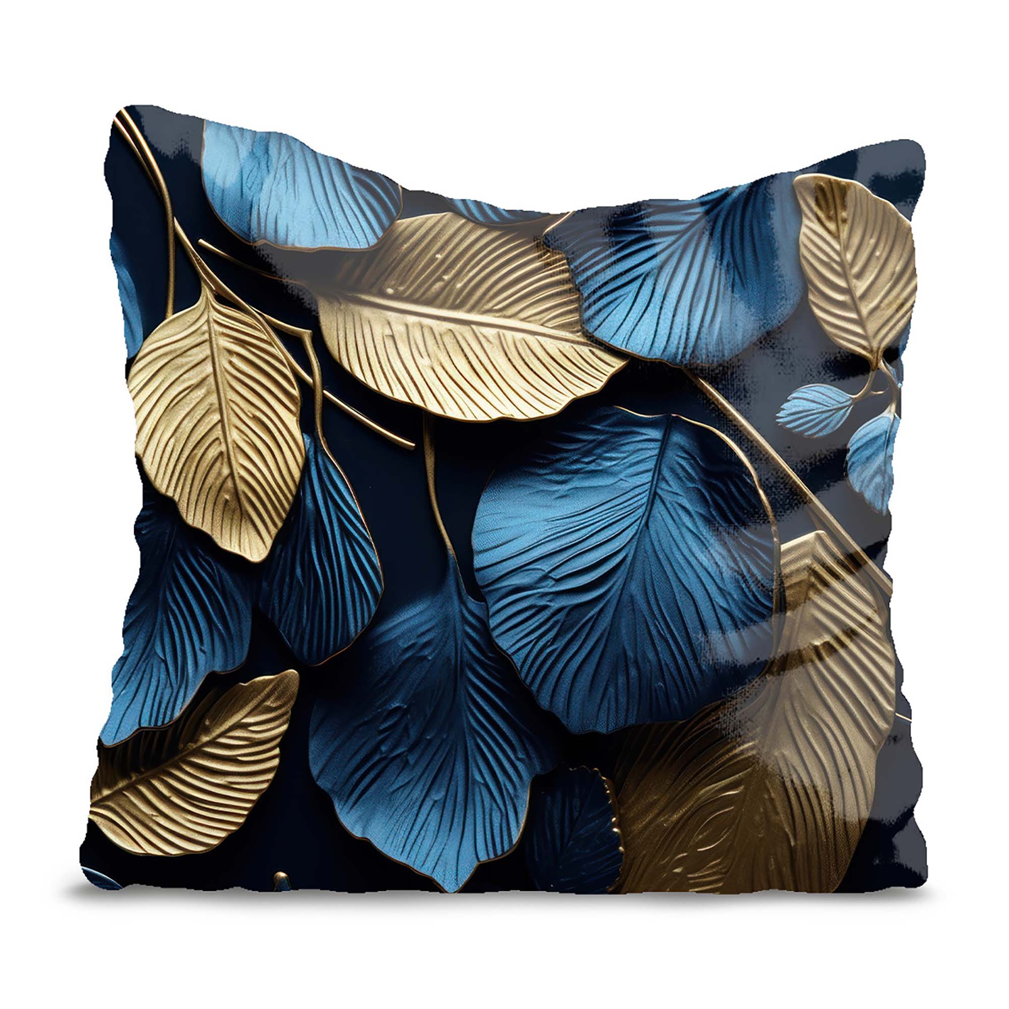 Vankúš Gold and Blue Leaves-Panama