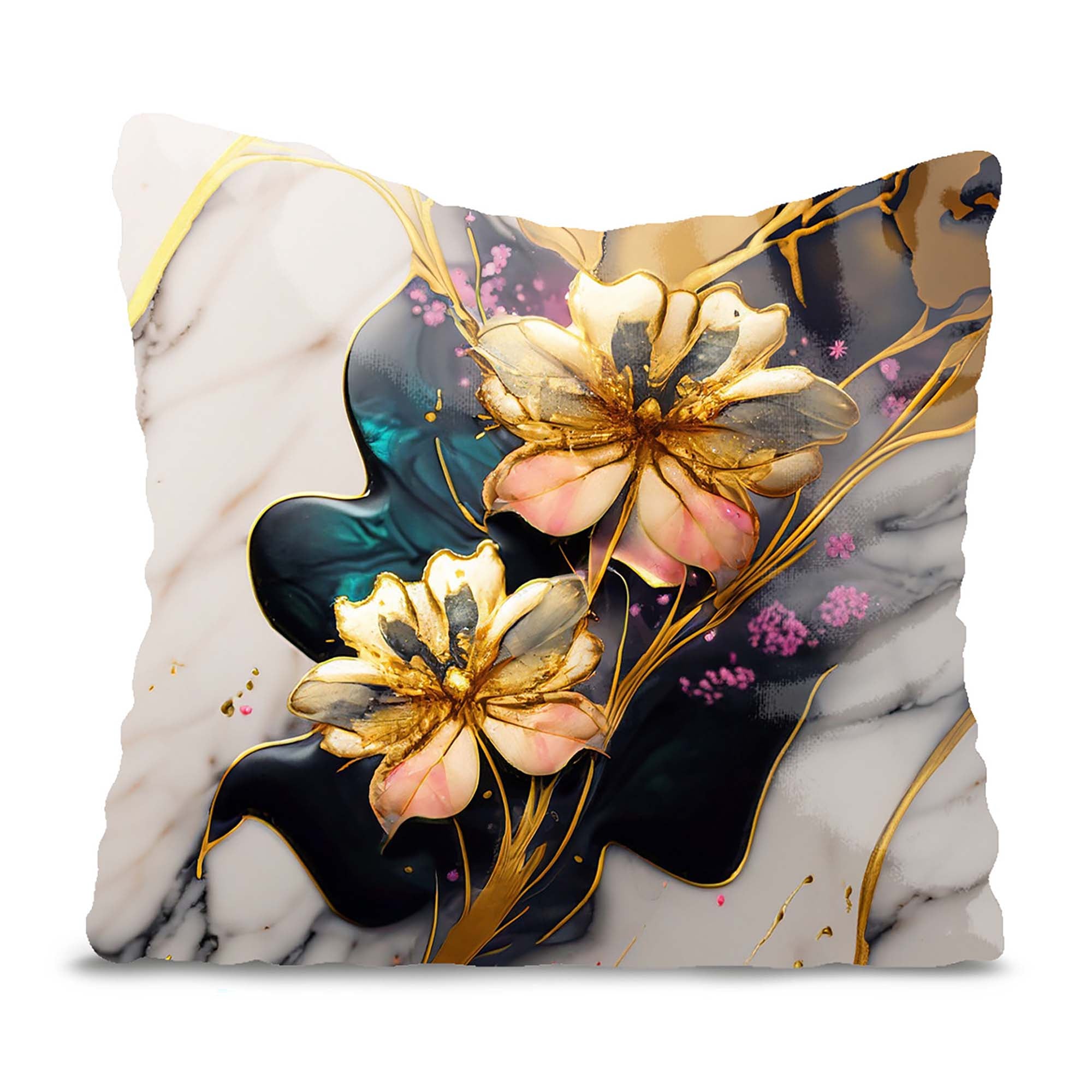 Vankúš Flower Whisper Gold-Oxford