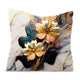 Flower Whisper Gold Pillow-Oxford