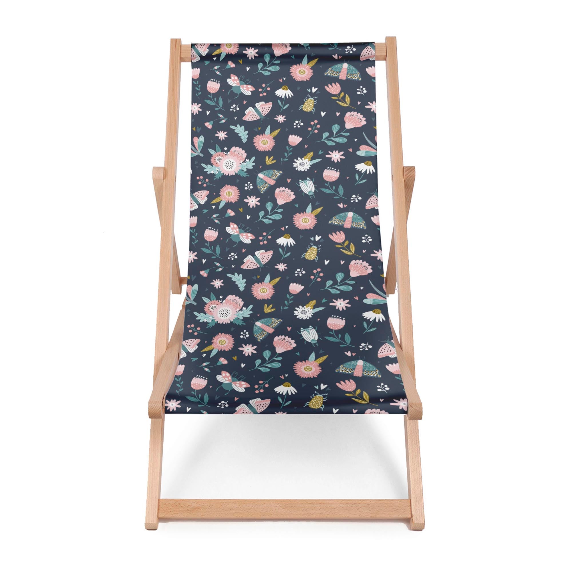 Wooden Deck Chair Summer Bugs-M