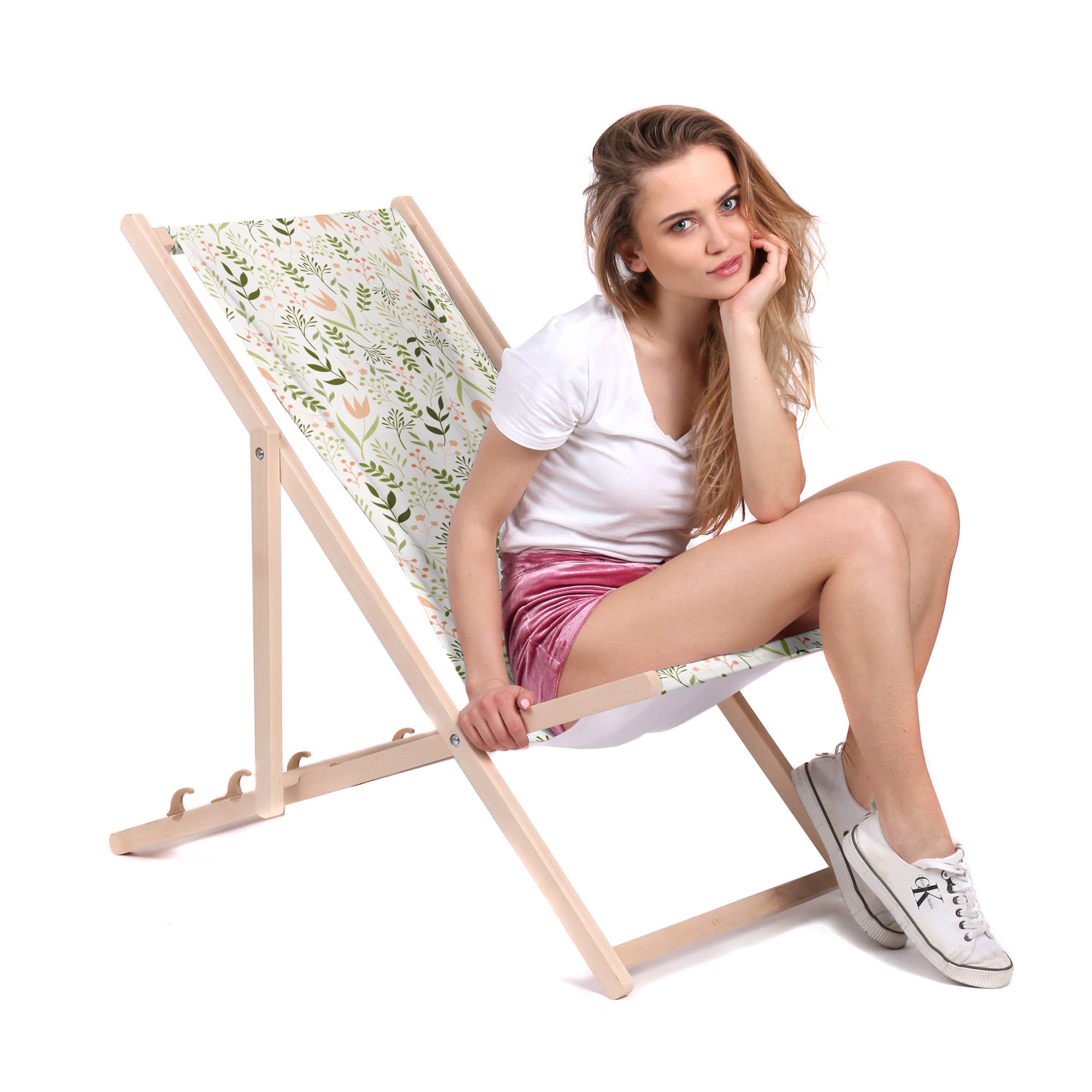 Wooden Deck Chair Warm Morning-M
