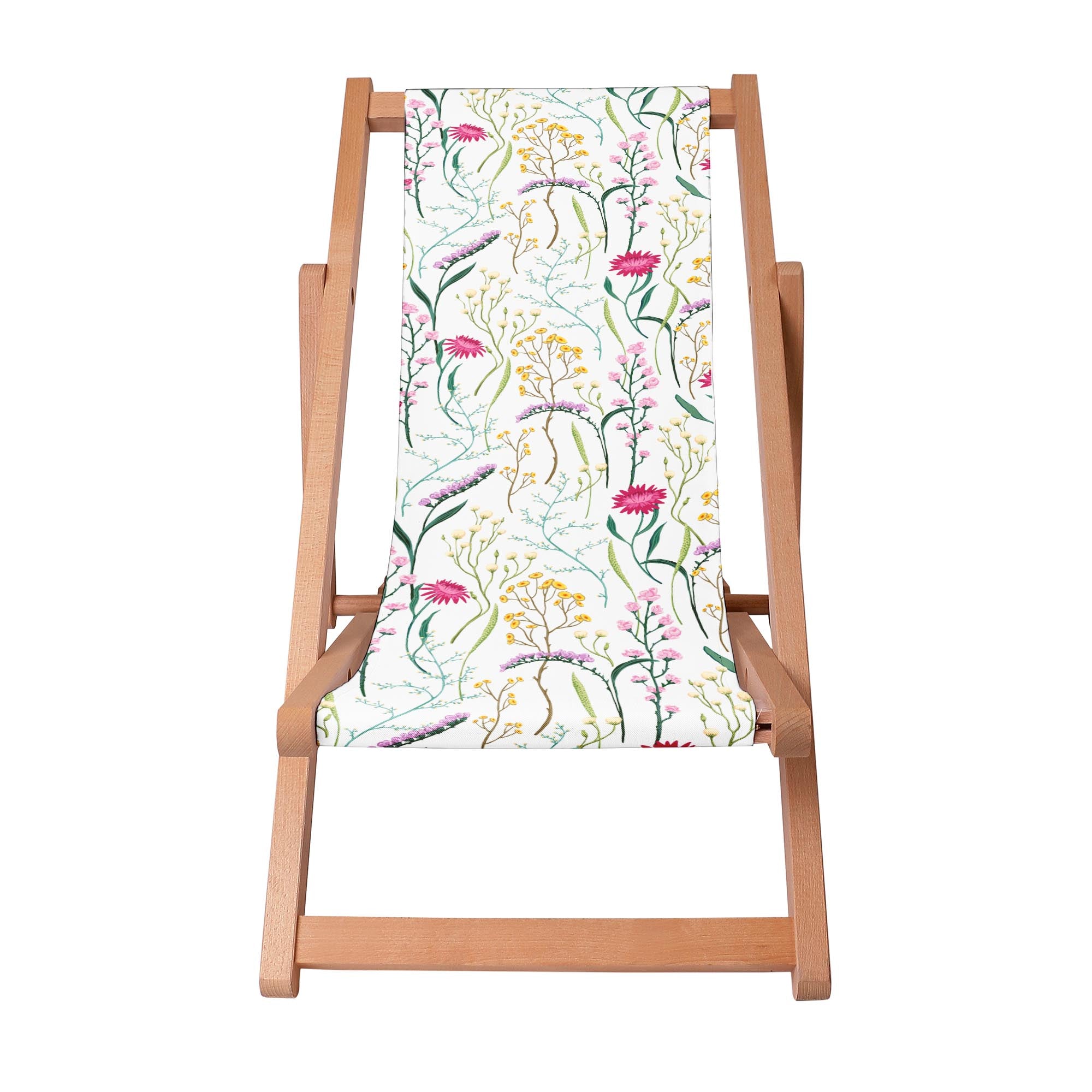 Wooden Deck Chair Dried Flowers-S