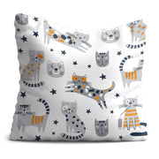 Cartoon Funny Cats Pillow-Velvet