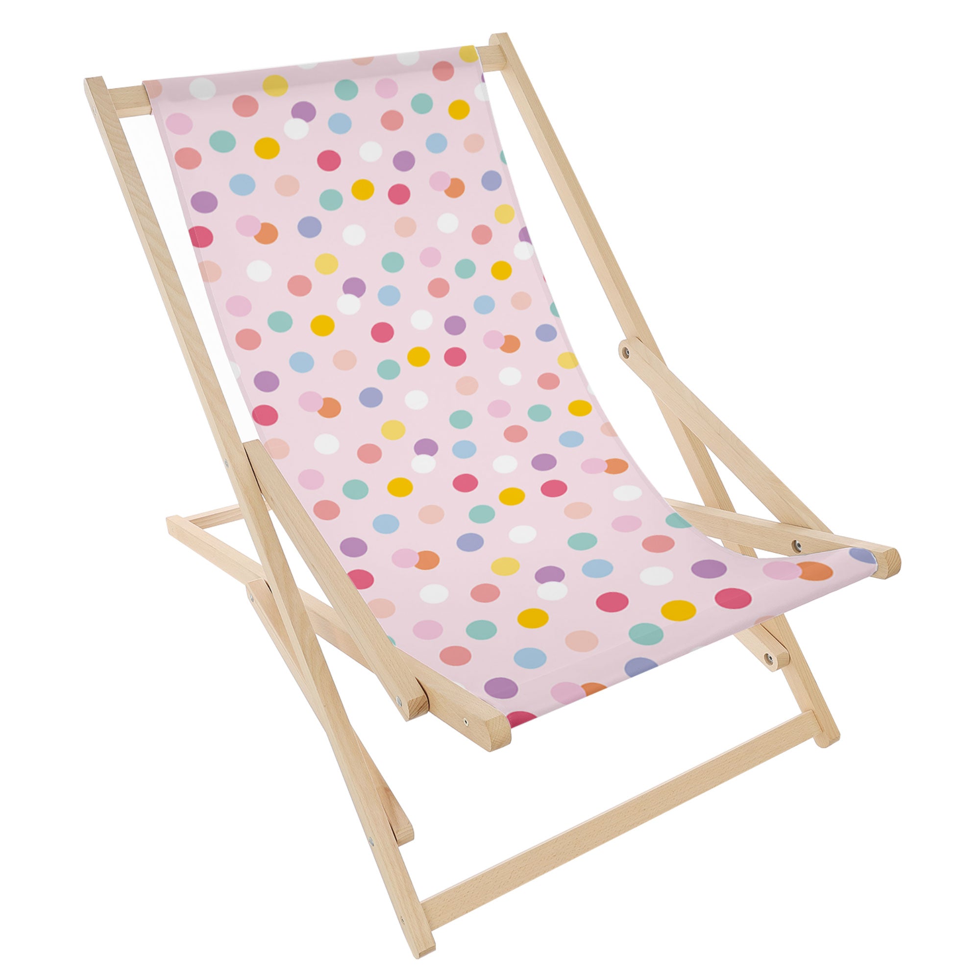 Rocking Deck Chair Pastel Confetti Dots
