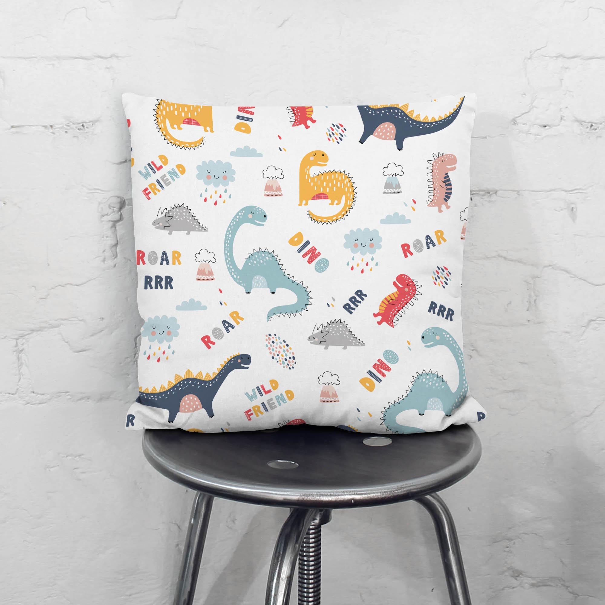 Funny Kids Dinosaurs Pillow-Panama