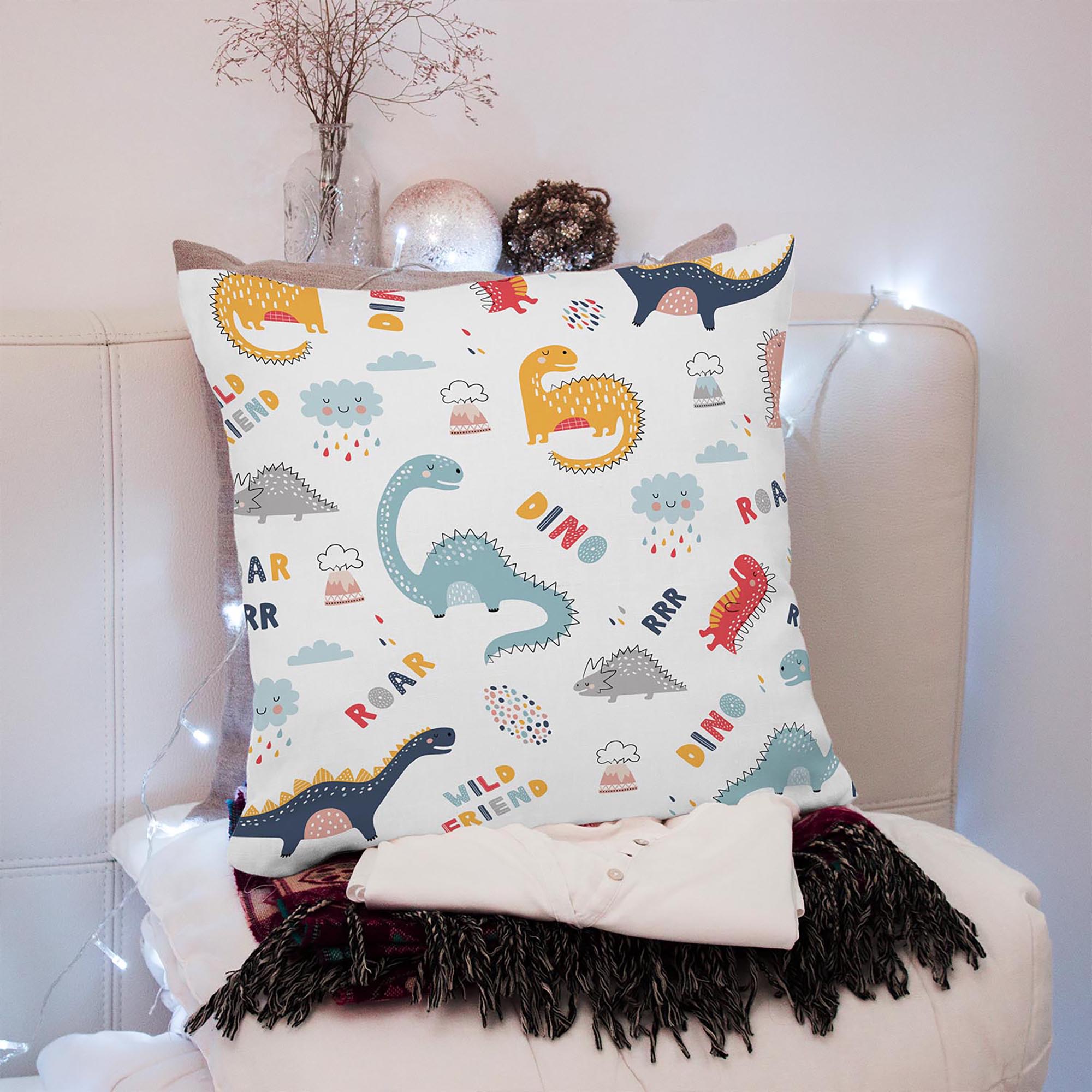 Funny Kids Dinosaurs Pillow-Panama