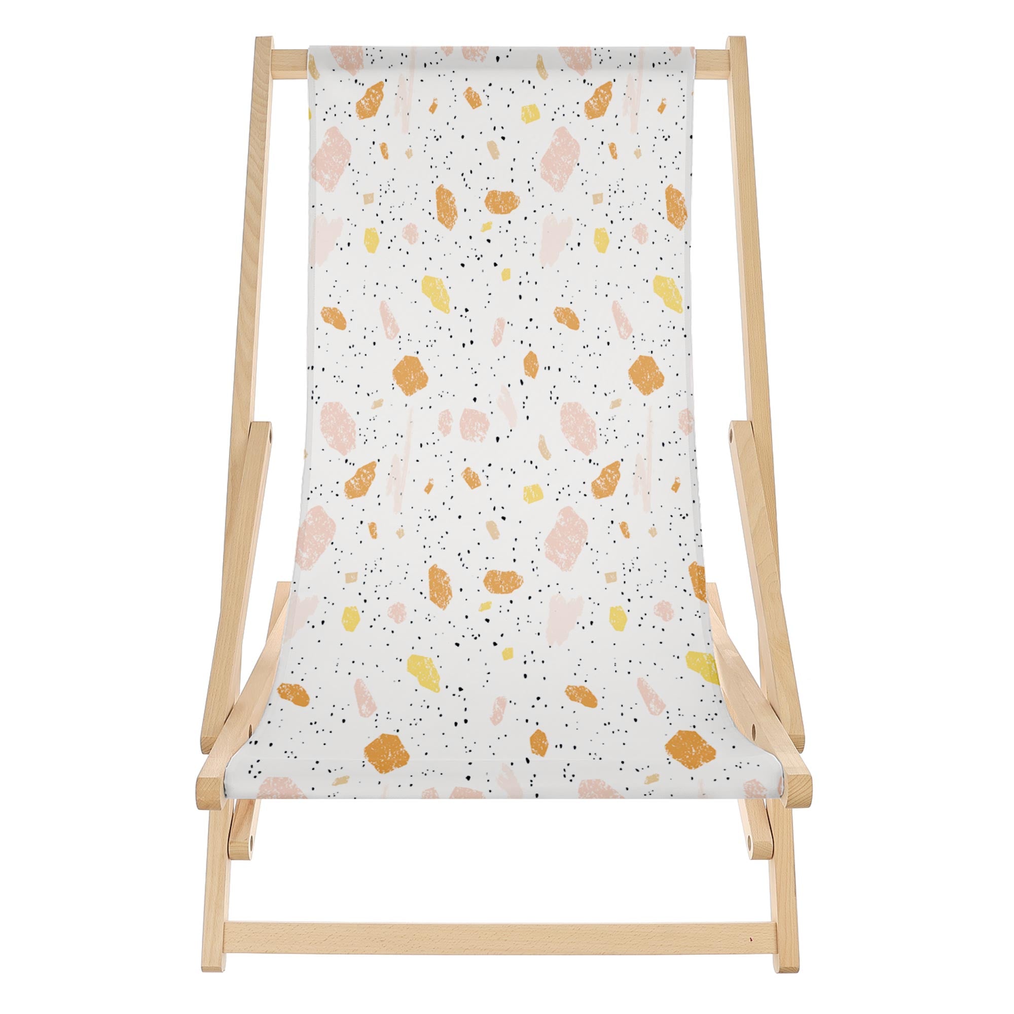 Rocking Deck Chair Hand Painted Terrazzo