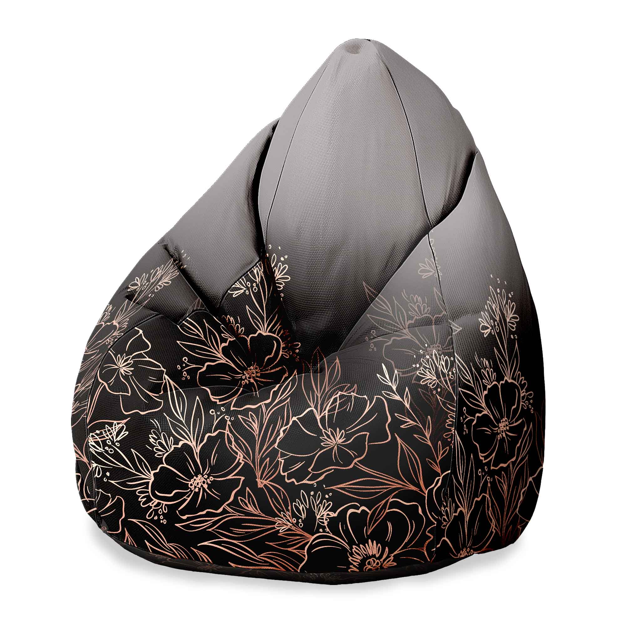 Sedací vak Pearshape Temné kvety záhada-S-Velvet