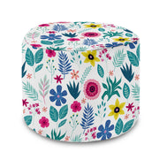 Okrúhly puf podnožka Floral Elegance-Velvet
