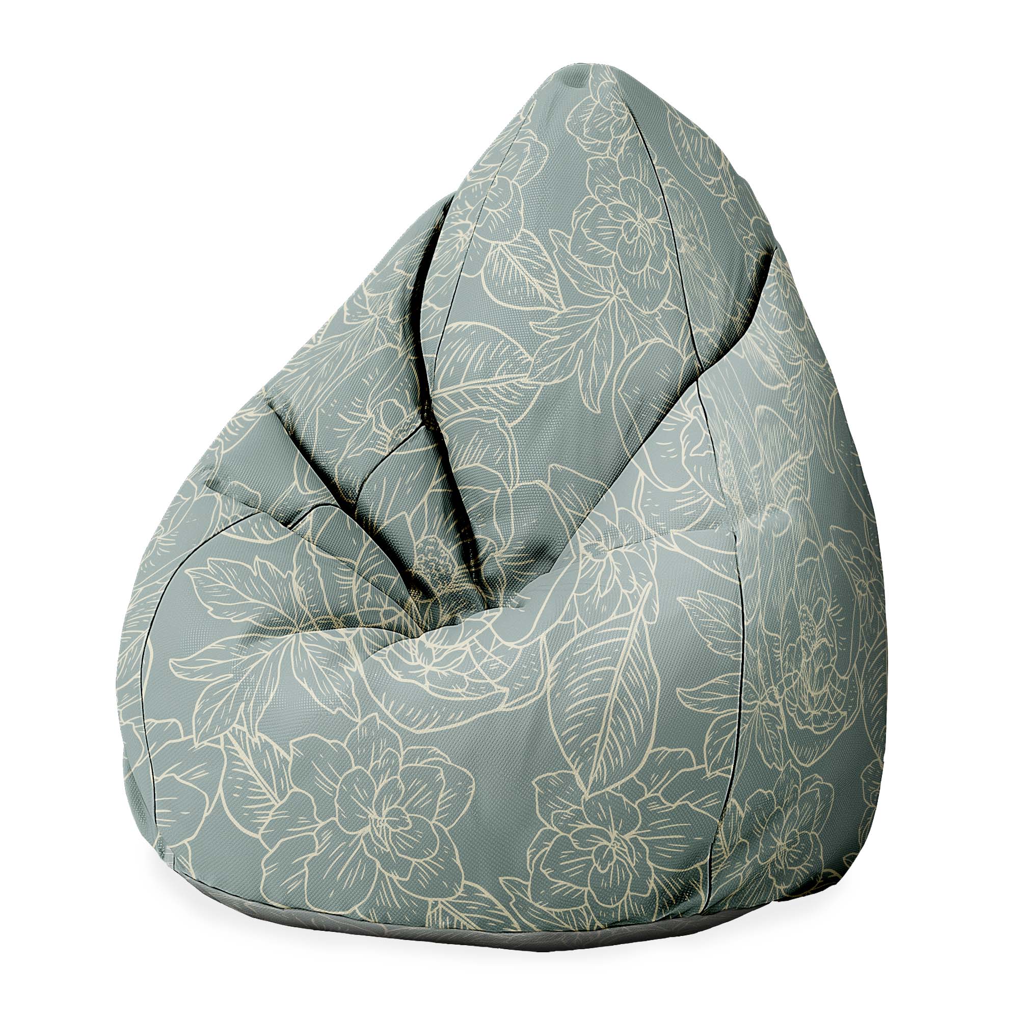 Puf Pearshape Floral Elegant Leaves