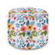 Runder Hocker Fußstütze Floral Fantasy-Oxford