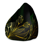 Puf Pearshape zlatý sen