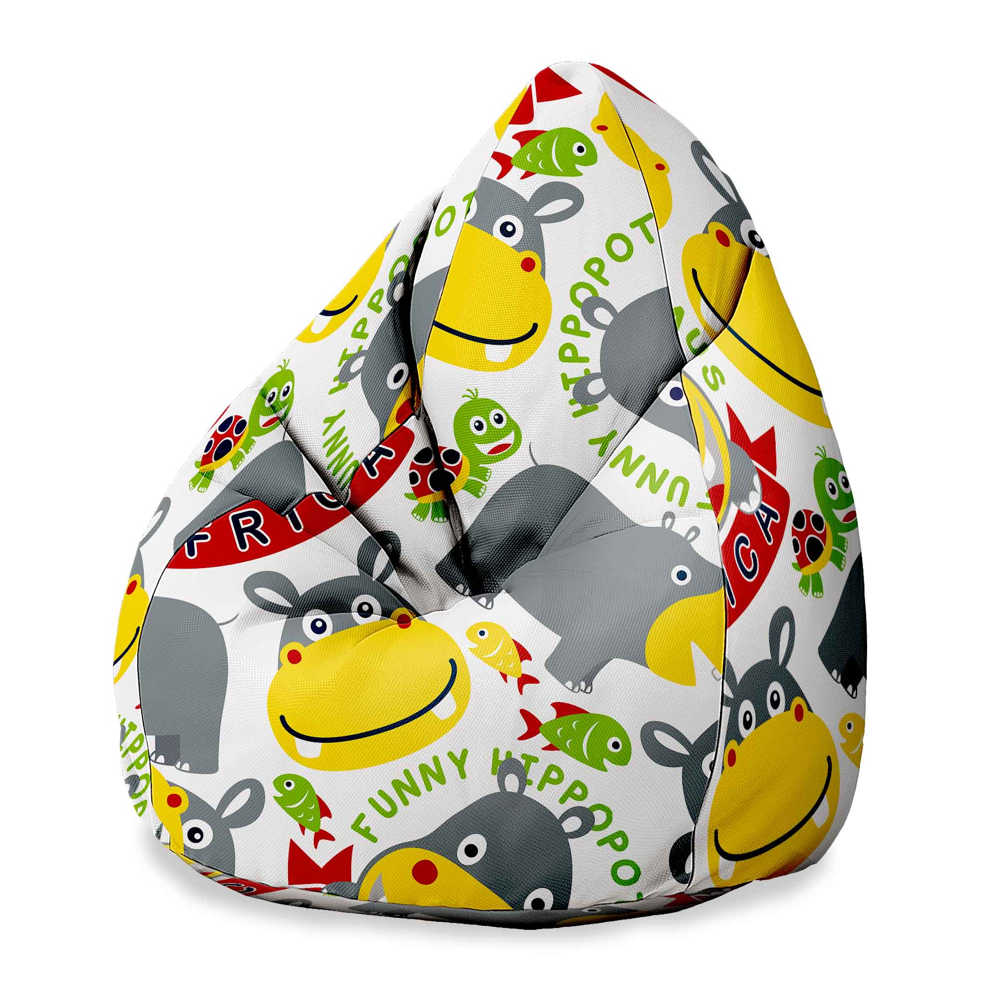 Sitzsack Pearshape Glückliches Nilpferd