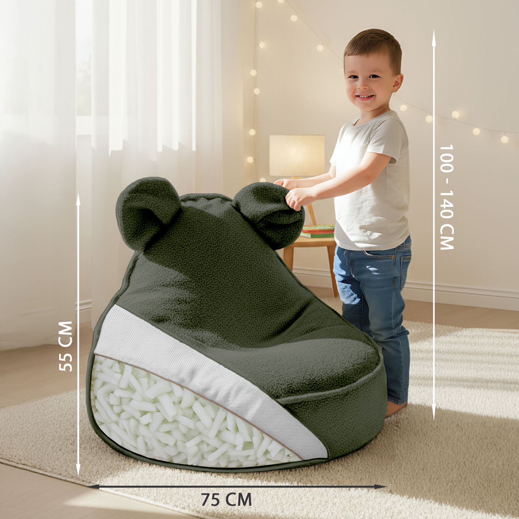 Puf Animo Mouse Pearl Grey