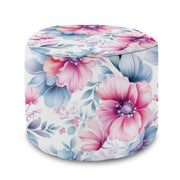 Round Pouf Footstool Pastel Flowers-Oxford