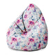 Puf Birnenform Pastellblumen