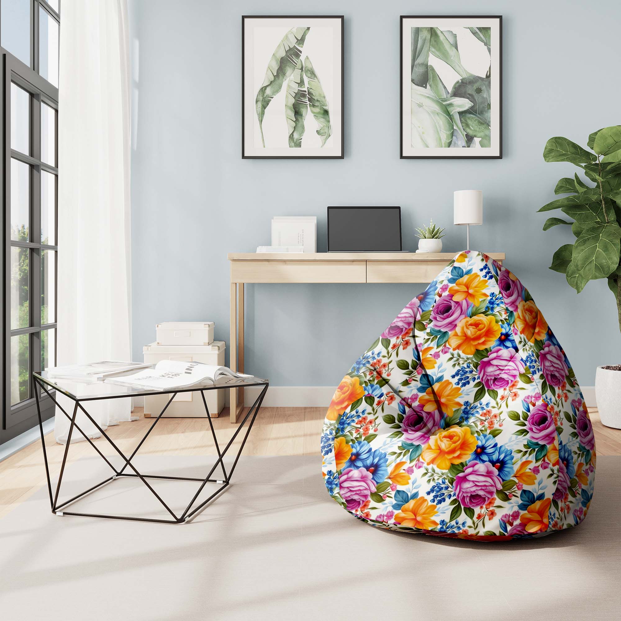 Puf Pearshape Petals in the Sun-S-Velvet