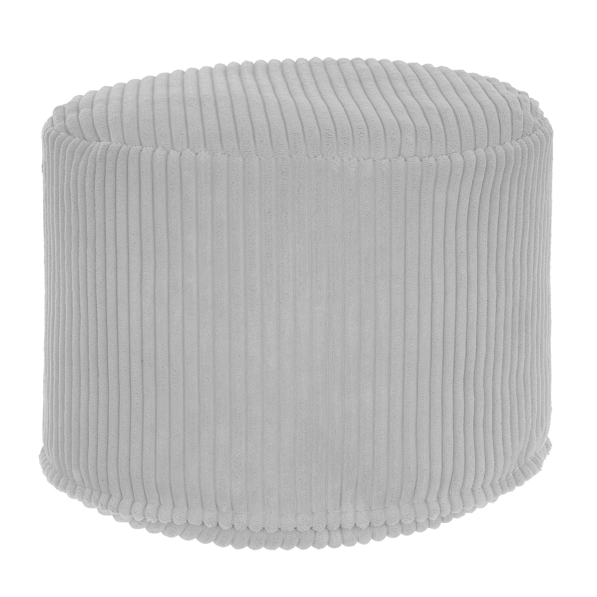 Round pouf footstool Lincoln Cool Gray-M
