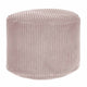 Puf okrągły podnóżek Lincoln Silver Pink-S