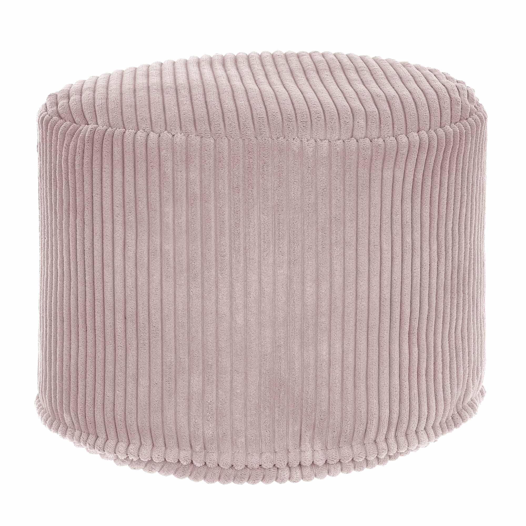 Okrúhly puf podnožka Lincoln Silver Pink-M