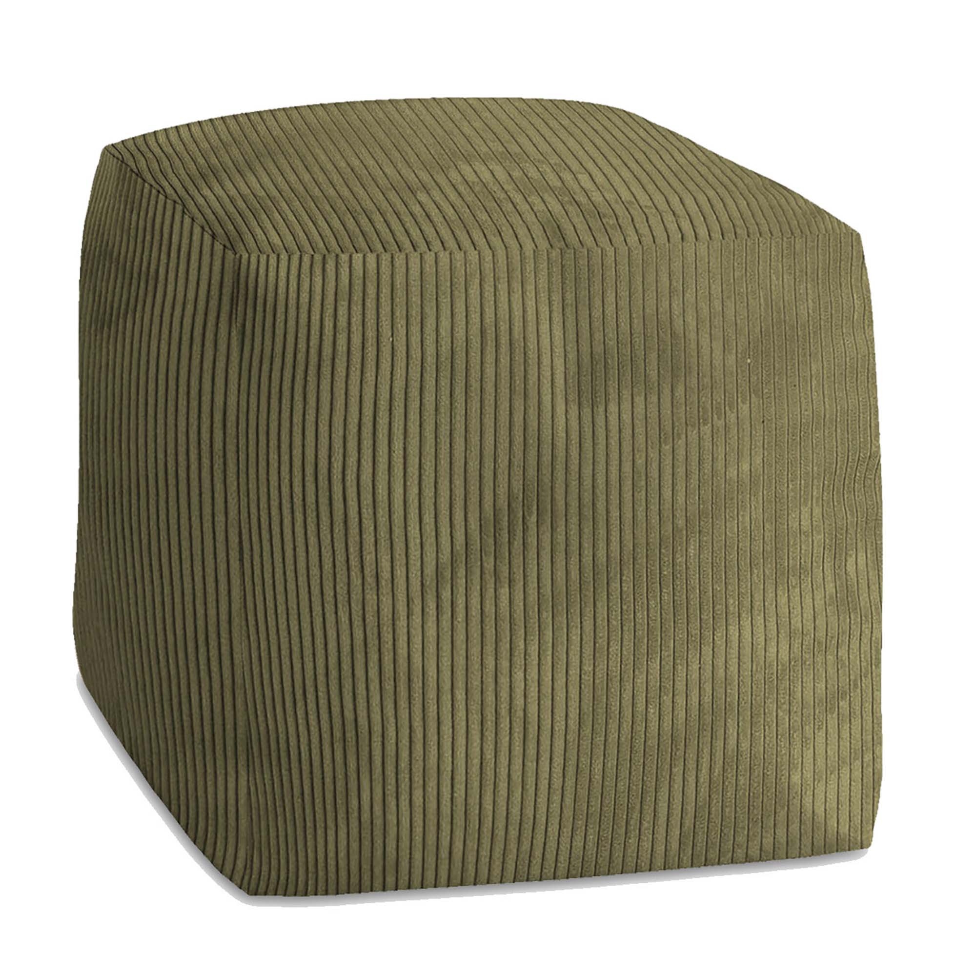 Puf Cube tmavě olivový