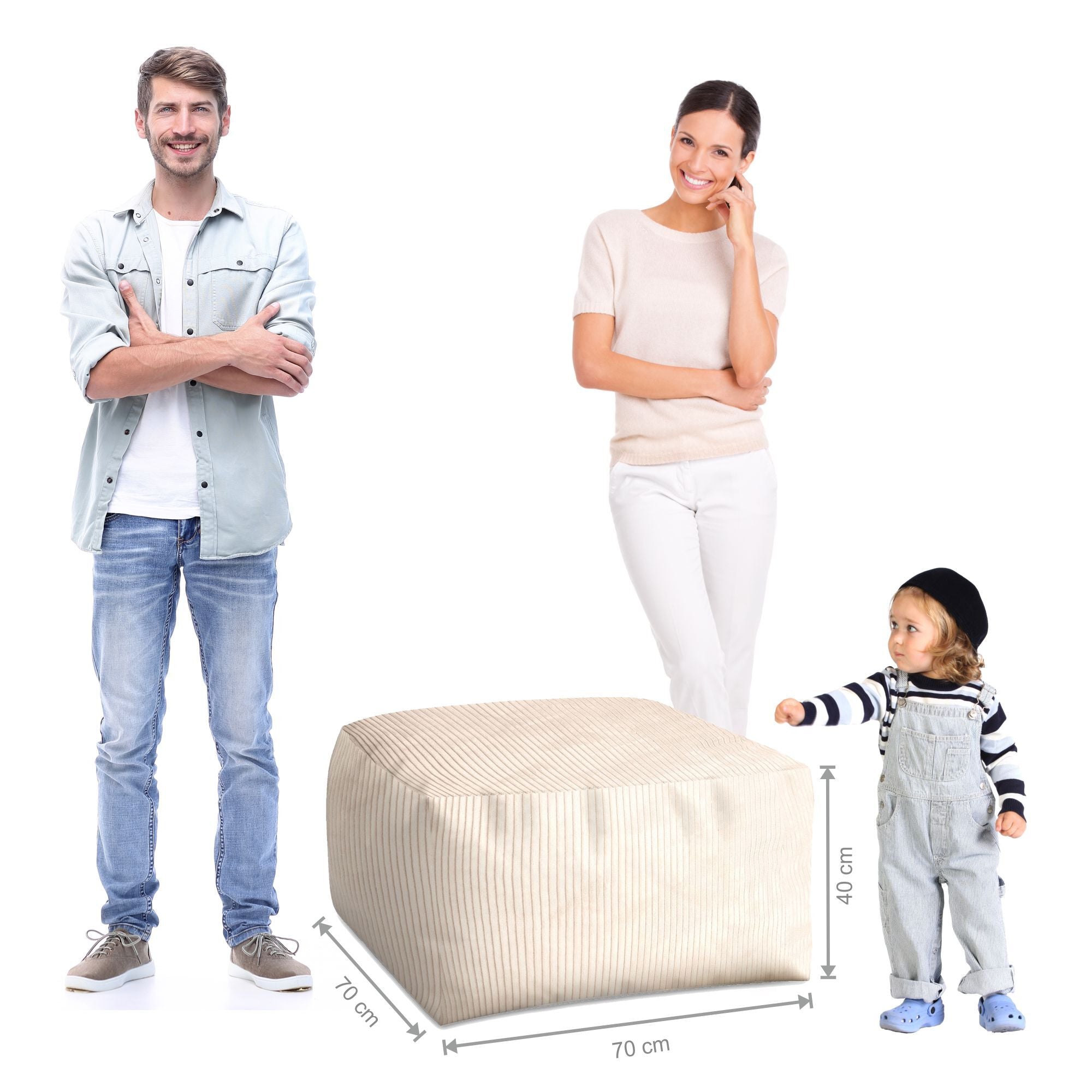 Puf Comfort Búrková sivá
