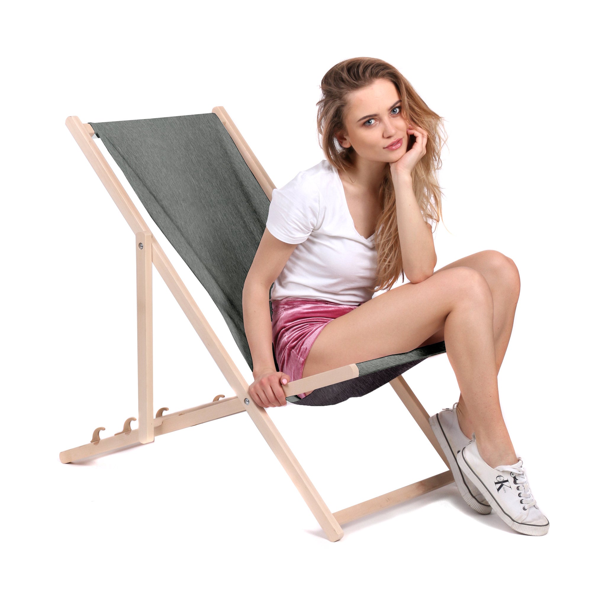 Drevené ležadlo Imitácia džínsov Sandy Dune-S